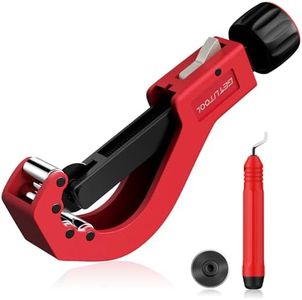 GETLITOOL Cortador de Tubos, 14-63mm Rodamiento de Bolas Cortatubos con Herramienta de Desbarbado Escariador de Tuberías Afilado para Tubo de Cobre, Aluminio, Acero