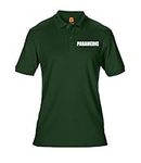 Paramedic Printed Green Polo Shirt, Medical Clothing large