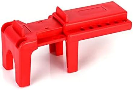 QWORK Ball Valve Lockout, 1/2" - 2-1/2" Diameter, Red