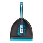 Elliott Large Garden Dustpan and Brush,Ideal for Cleaning In and around Home and Garden,Strong Synthetic Fibres suplied with in a coordinated Grey and Blue Colour