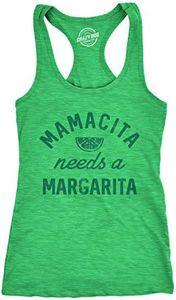 Womens Tank Mamacita Needs A Margarita Tanktop Funny Tequila Shirt (Green) - L