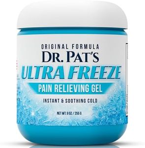 Ultra Freeze Dr Pat's Pain Relief Cream (9oz) - Muscle Rub Gel for Arthritis, Neuropathy, Foot & Joint - Cooling Sports Massage for Back, Shoulder & Knee - Menthol Analgesic for Neck & Body
