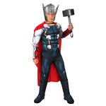 Rubie's 301738S Thor Deluxe Kids Fancy Dress, Boys, Multicolour, 7-8 Years