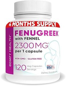 COMFY HEALTH Breastfeeding Fenugreek Capsules With Fennel For Lactation, 2300mg Per Capsule, 120 Count, Fenugreek Pills Non-GMO, Gluten Free Fenugreek Seeds Extract Supplements, Fenogreco Capsulas