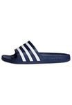 adidas Unisex Adilette Aqua Slides Shoes, Dark Blue/Cloud White/Dark Blue, 10 UK
