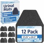 Houseables Urinal Mats, Urinal Mats for Men Bathroom, Floor Pads, Disposable Toilet Matt, for Pee, Commercial, Reusable, Urine, Splash Guard, Drip, Restroom, Mens Room, Large, Black, 17.25x20.5”, 12PK