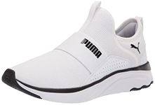 PUMA Women's Softride Rift Slip on Running Shoe, White/Black, 7.5