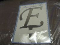 Darice VL3E Mirror Acrylic Initial Letter Cake Topper with Stake, Alphabet E, 3-Inch