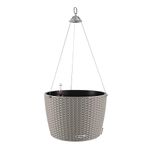 Lechuza 15308 Nido Cottage 35 Self-Watering Planter for Indoor and Outdoor Use, 13.5" x 9", Sand Brown, Wicker Finish