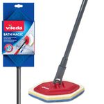 Vileda Bath Magic Bathroom and Tub Mop | Multisurface Cleaning Mop | Safe to Use on Tile, Glass, Ceramic, Bathtub, Shower Surfaces