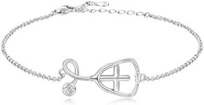 Sterling Silver Stethoscope Cross N