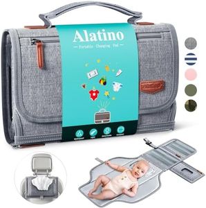 Portable Diaper Changing Pad for Baby, Detachable Travel Changing Pad with Baby Wipes Pocket, Gifts for Baby Shower, Newborn Girls and Boys (Grey)