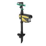 skrskr Solar Power Motion-Activated Sprinkler Yard Enforcer with 3 Time Modes Adjustable Spray Angle & Sprinkle Distance for Garden Farm, Black