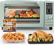 Nuwave Bravo Pro Smart 21QT Toaster Oven Air Fryer Combo, Convection Oven Countertop, 12 functions all in 1, with even & quick crisp technology, 50-450°F, 1800W, Mint Green