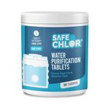 Safe Chlor Tab 1000 | Chlorine Tablets for Water Tanks of 1000 Ltrs, | Overhead & Underground Tanks | Water Purification Tablets | 1 Tablet to Treat 1000 liters | Pack of 30 Tablets for 30000 Ltrs