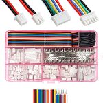 XH 2.54mm Connectors Pin Header and Ribbon Cables Wires Kit Compatible with JST-XH Connector 2/3/4/5/6/7/8 Female Pin Housing