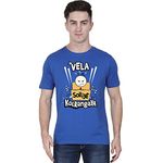 Crazy Punch Vela Solliye Kolrangaya Men's Royal Blue Half Sleeve Tamil Movie Round Neck T-Shirt (Royal Blue, X-Large)