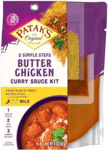 Patak’s Butter Chicken 3-Step Sauce Kit - Mild & Creamy curry sauce Base w/Pre-Measured Spice Paste & Whole Spices - Home Cooking Butter Chicken Sauce Meal Kit for Chicken & More - 11 oz (Pack of 6)