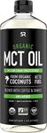 Sports Research Keto MCT Oil from Organic Coconuts - Fatty Acid Fuel for Body + Brain - Dual Ingredient C8 and C10 MCTs - Perfect in Coffee, Tea, & More - Non-GMO & Vegan - Unflavored (40 Oz)