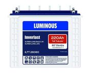 Luminous Inverlast ILTT 26060 220Ah Tall Tubular Plate Inverter Battery with 60 months warranty for Home, Office & Shops