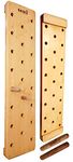 USI Universal Wall Mountable Pegboard Climbing Board Strength Training Core Workouts Abdominal Exercise Fitness Equipment Home & Gym Men & Women Fitness Body Pull Up Wood Peg Board Peg Climbing Board