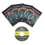 Maxcatch Tapered Leader and Tippet Combo 9ft 0X/1X/2X/3X/4X/5X/6X/7X for Fly Fishing (9FT 1X Tapered Leader(5pcs)+1X Tippet(1pcs))