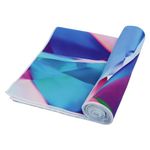 Yoga Design Lab Hot Yoga Towel, Non-Slip, Lightweight, Recycled Absorbent Microfibre Yoga Towel, Quick-Drying, Machine Washable, Ideal for Hot Yoga, Sports, Travel (Crystal)