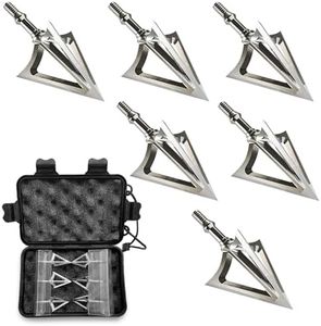Gracfulcub 6-Pack Broadheads 100 Grain Stainless Steel Fixed Blade, Crossbow Broadheads for Archery Hunting for Crossbow and Compound Bow