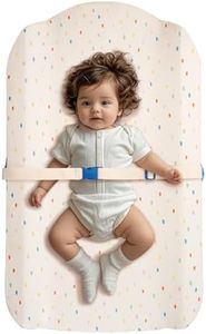 Tiny Marvels Baby Changing Pad, Changing Pad for Dresser with Non-Skid Bottom & Strap, Soft Washable Cover, Breathable Foam with Safe Contoured Shape Changing Table Pads, Standard Size
