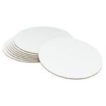MS International - Cake Board 8 inch Round Cardboard Round Cake Circle Base, 8 Inches Diameter, white Pack of (5)