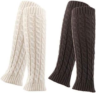 QKURT 2 Pares Calentadores,Legwarmers Calentadores de piernas de lana
