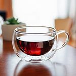 Femora Glass Tea Cup - Set of 4, Transparent, 300ml