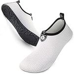 SIMARI Water Shoes Womens Mens Quick-Dry Barefoot for Beach Swim Surf Yoga SWS001 Circular White