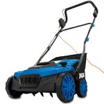 Hyundai 14” / 36cm 2 - in - 1 1600W Electric Lawn Scarifier and Aerator with 45L Collection Bag - 3 Year Warranty, Blue