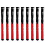 Winn Dri-Tac Standard Black/Red - 9 Piece Golf Grip Bundle