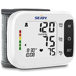 Blood Pressure Machine Blood Pressure Monitor Large Cuff BP Machine Wrist Digital BP Monitor with Irregular Heartbeat Detection Large Display 120 Readings Memory 2 Users with Batteries for Home Use