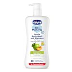 Chicco Baby Moments Gentle Bodywash & Shampoo with Green Apple & Peach, 500ml | Head-to-Toe | No Tears Formula | Hydrated Skin & Hair | Dermatologically Tested | Parabens & Phenoxyethanol Free