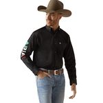 Ariat Solid Twill Classic Fit Shirt - Men's Long Sleeve Western Button-Down, Black Mexico, Large