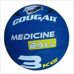 COUGAR Medicine Ball, High Grip Rubber Moulded Medicine Ball Suitable for Strength Training || core Workouts || Without Handle, (3 KG, Blue)