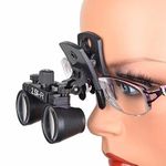 MKDental Surgical Medical Binocular Clip Loupes 2.5X420mm Lab Head Magnifier w/Clip-on