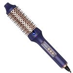 Thermal Brush, Hot Round Brush Ionic 3 in 1, 38 mm Hot Hair Brushes for Hair Styling, 120-210℃ Digital Display 5 Temperatures, Curling Iron Creates Loose Curls, Dual Voltage for Travel