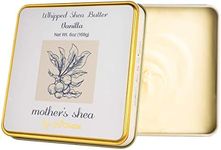 Mother's Shea Whipped Shea Butter (Vanilla, 6 Oz Tin) 100% Pure Raw Unrefined African Shea - Organic, Sustainably-Sourced Ingredients - Natural Skin & Hair Care