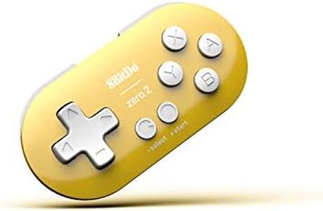 8Bitdo Zero 2 Bluetooth Gamepad Keychain Sized Mini Controller for Switch, Windows, Android, macOS & Raspberry Pi(Yellow Edition)