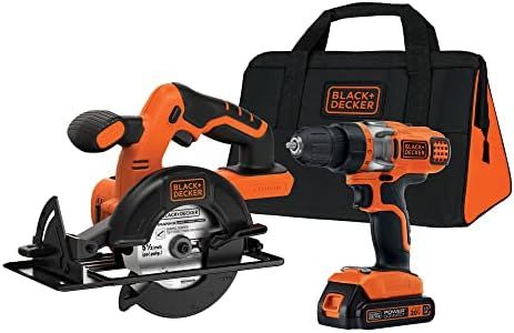 BLACK+DECKER 20V MAX* POWERCONNECT Cordless Drill/Driver + Circular Saw Combo Kit (BDCD220CS)