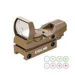 ESSLNB Red Dot Sights 5 Brightness Settings Rifle Scope with 20mm/22mm Weaver/Picatinny Rail Mount and Cover for Hunting (Sand)