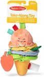 Melissa & Doug Ice Cream Take-Along Clip-On Infant Toy with Sound and Vibration