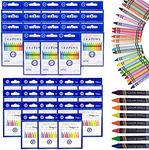 Color Swell Regular and Neon Crayon Bulk Packs - 18 Boxes of Fun Neon Crayons and 18 Boxes of Colorful Regular Crayons of Teacher Quality Durable Classroom Packs for Kids Students Party Favors