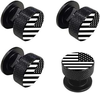 hiSpkNix 4 Pieces Pipeliner Helmet Fasteners - 1 Pair Black USA Flag Aluminum Headgear Replacement Parts, Anti-Rust Screws for Flip Hood (Black-zw)