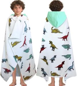 VOOVA & MOVAS Dinosaur Pool Towels for Kids 8Years Up,100% Cotton,Absorbent