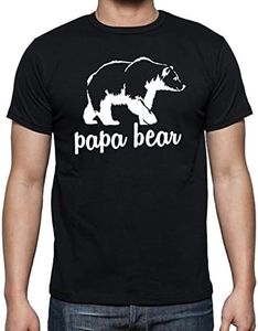 Funchious Papa Bear, Best Dad Gift, Father's Day, Birthday Present Men's T-Shirt (Medium, Black)